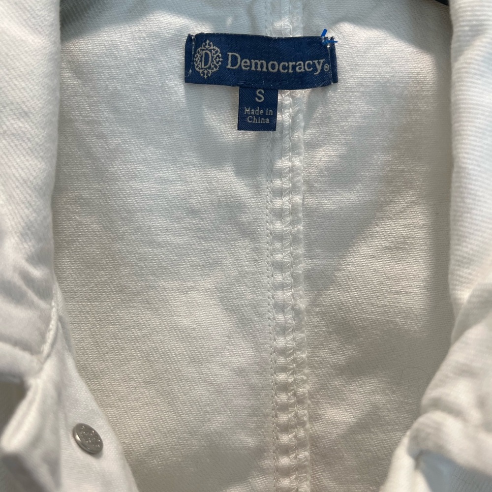 Democracy White Utility Jacket Practical Cotton C… - image 3